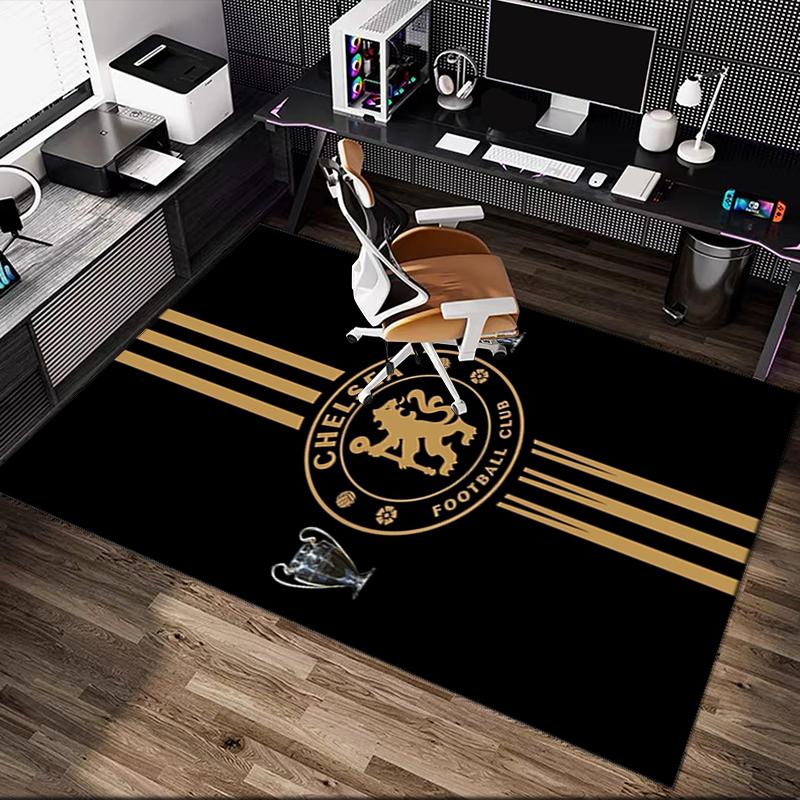 [1pc Chelsea FC Office Chair Carpet] Digital Printed Area Rug for Home & Game Room Use, Soft Indoor Sofa Chair Mat