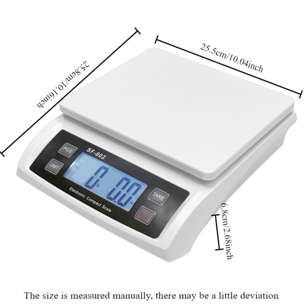 Digital Kitchen Scale 30kg/1kg Accurate LCD Electronic Scale for Baking and Cooking Stainless Steel Bread Food Scale