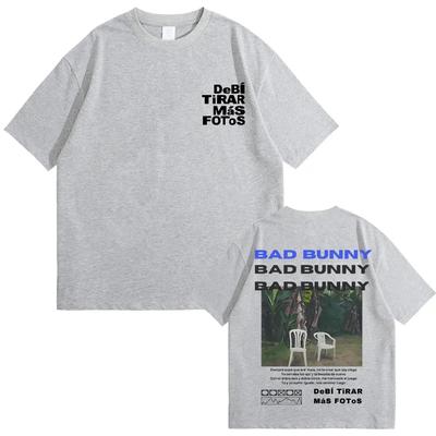Sławny Raper Bad Bunny Koszulka DeBi TiRAR MaS FOToS DTMF Koszulka Graficzna Męska T-shirt Męski Moda Hip Hop Retro T-shirty#Kolor(2)