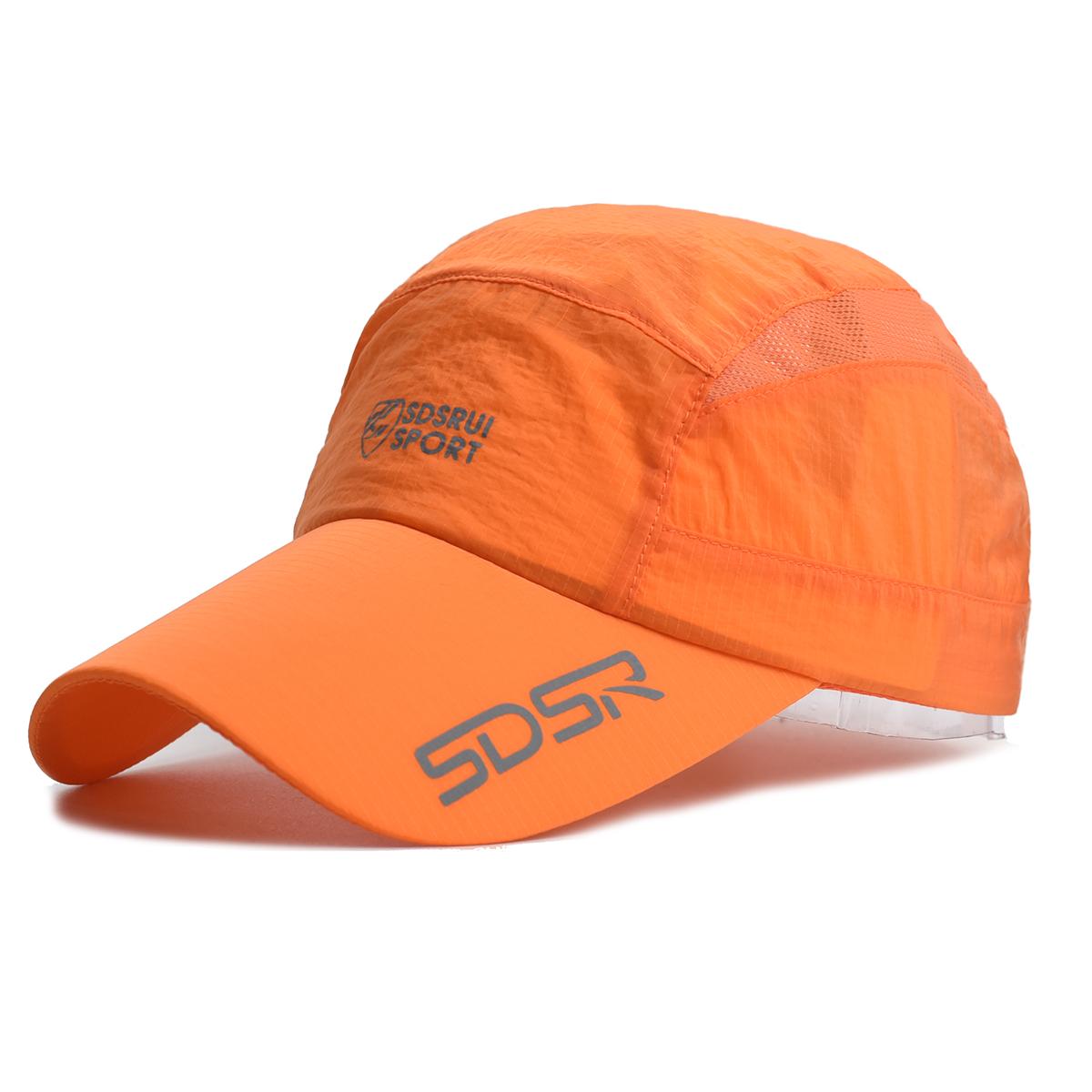 Новая летняя шляпа Быстросохнущая кепка Модная весенняя бейсболка Кепка для занятий спортом на открытом воздухе Дышащая сетчатая шляпа Шляпа с козырьком оранжевый