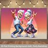 Cool Dancing Grandpa Grandma Tapestry Fun Party Background Cloth Cute Cartoon Elderly Living Room Decoration