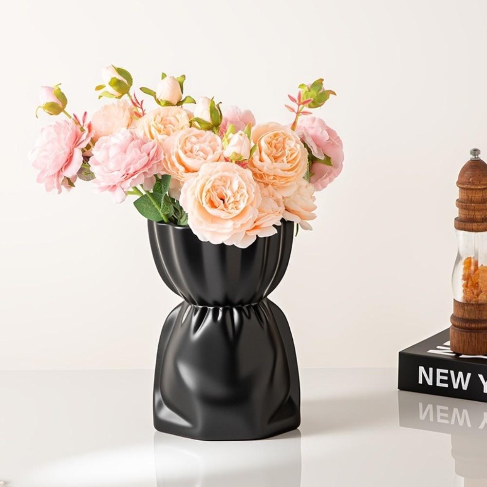 Solid Color Water Cultivation Vase Plastic Flower Arrangement Vase Creative Bouquet Vase