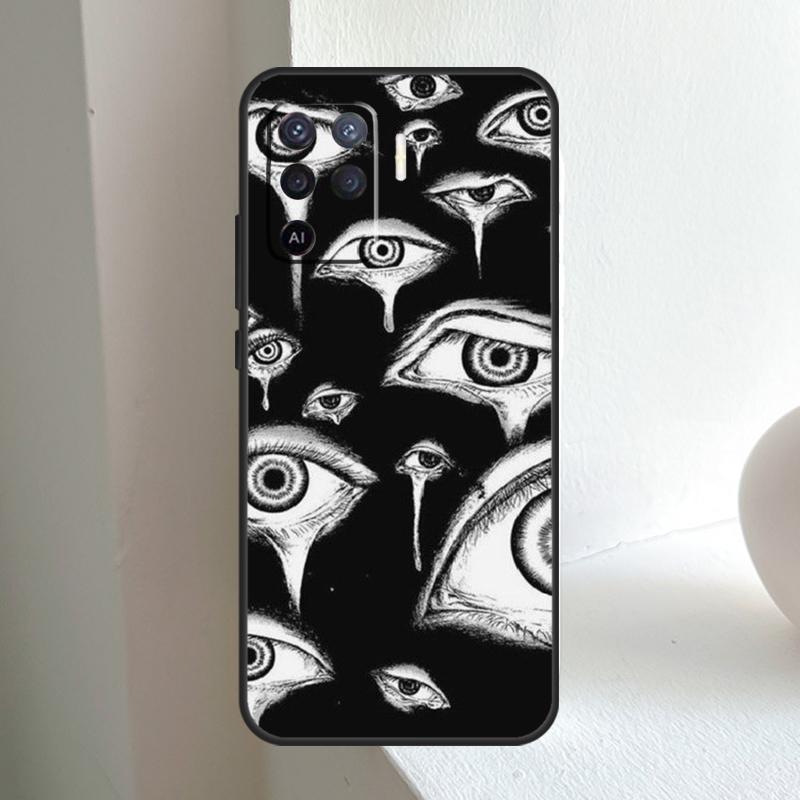 

Scary Face Eyes For OPPO A96 A76 A16 A5 A6 Pro A15 A17 A57 A18 A38 A58 A78 A98 A54 A74 A94 A40 A60 A80 Case OPPO A94 5G