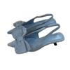 Bow Women Sandals Elegant Pointed Toe Mid Heeled Shoes Sexy Slingback Slippers 2026 Summer Pumps Fashion Luxury Sandalias Mujer