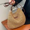 Dámská móda Letní slaměná crossbody kabelka Ženy Nákupy na pláži Tkaná kabelka přes rameno Poselské peněženky pro ženy Tašky
