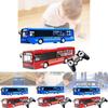 Fernbedienbarer Bus Spielzeug für Kinder 1:12 Realistische Geräusche und Lichter Batteriebetrieben