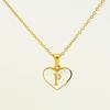 Personalized Heart Letter Necklace: Stainless Steel & Natural Shell Clavicle Chain