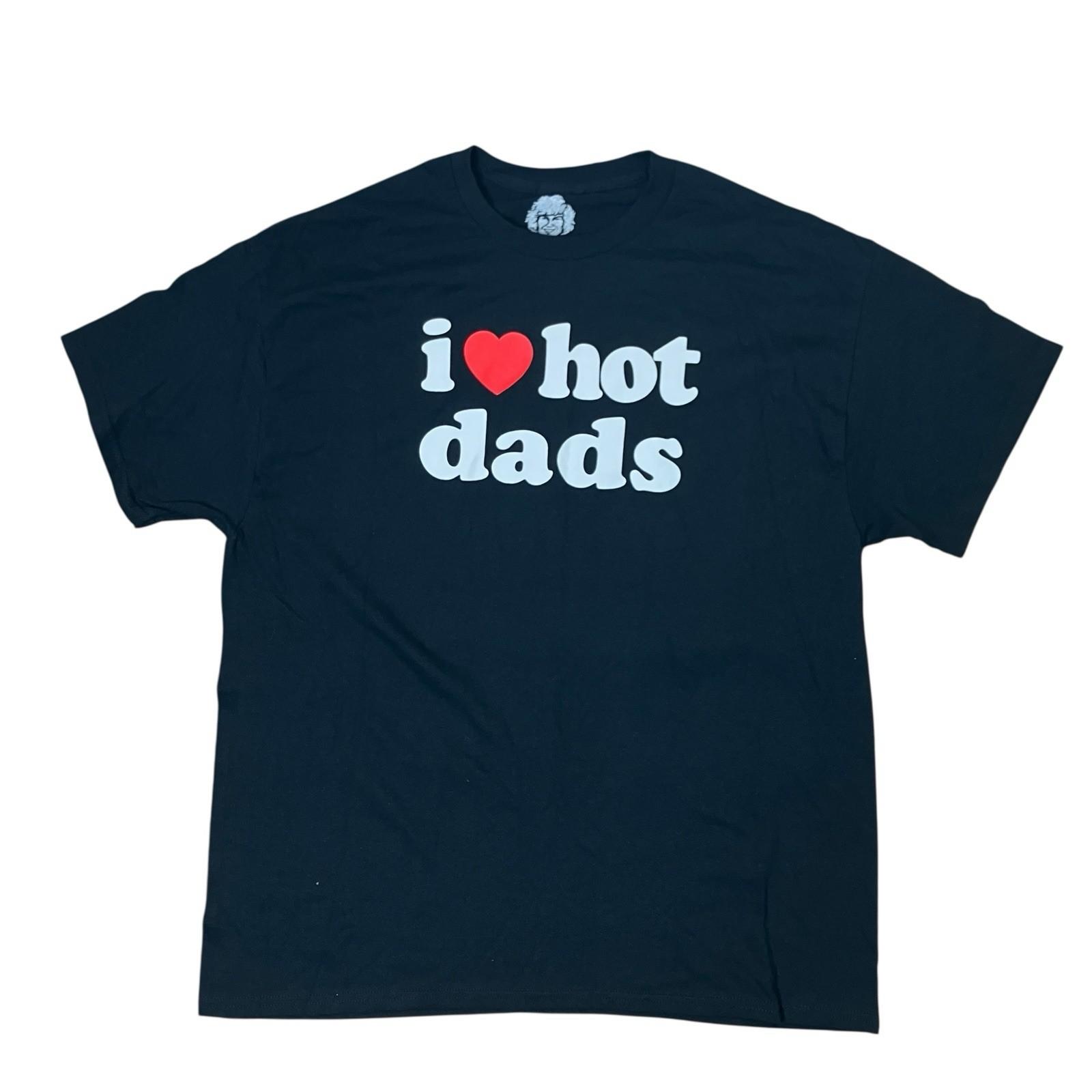Danny Duncan T Shirt I Love / Heart Hot Dads Black Novelty Fathers XL Funny S