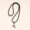 Vajra Pestle 108 Beads Lapis Lazuli Matte Onyx Power Stone Necklace Bracelet Prayer Beads for Men Women [Coai]