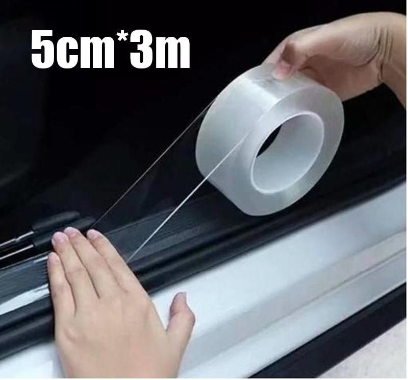 3/5/7×300cm Universal Car Door Decorative Protective Strip for Front and Rear Bumper/Door Sill Protector Anti-Collision Strip