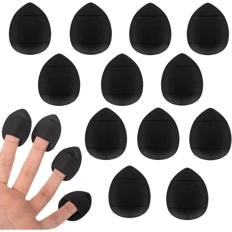 Paquete de 50 mini aplicadores de polvera para la punta del dedo set aplicador básico de precisión para corrector almohadilla para el dedo