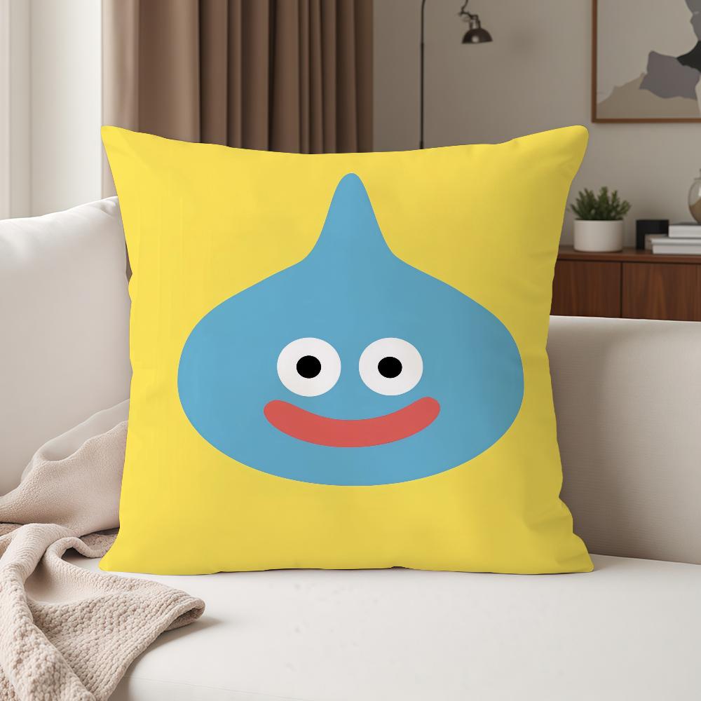 Cartoon Slime Ddragon Quest Children Pillow Case Suitable For Bedrooms Living Rooms Cars Home Decoration