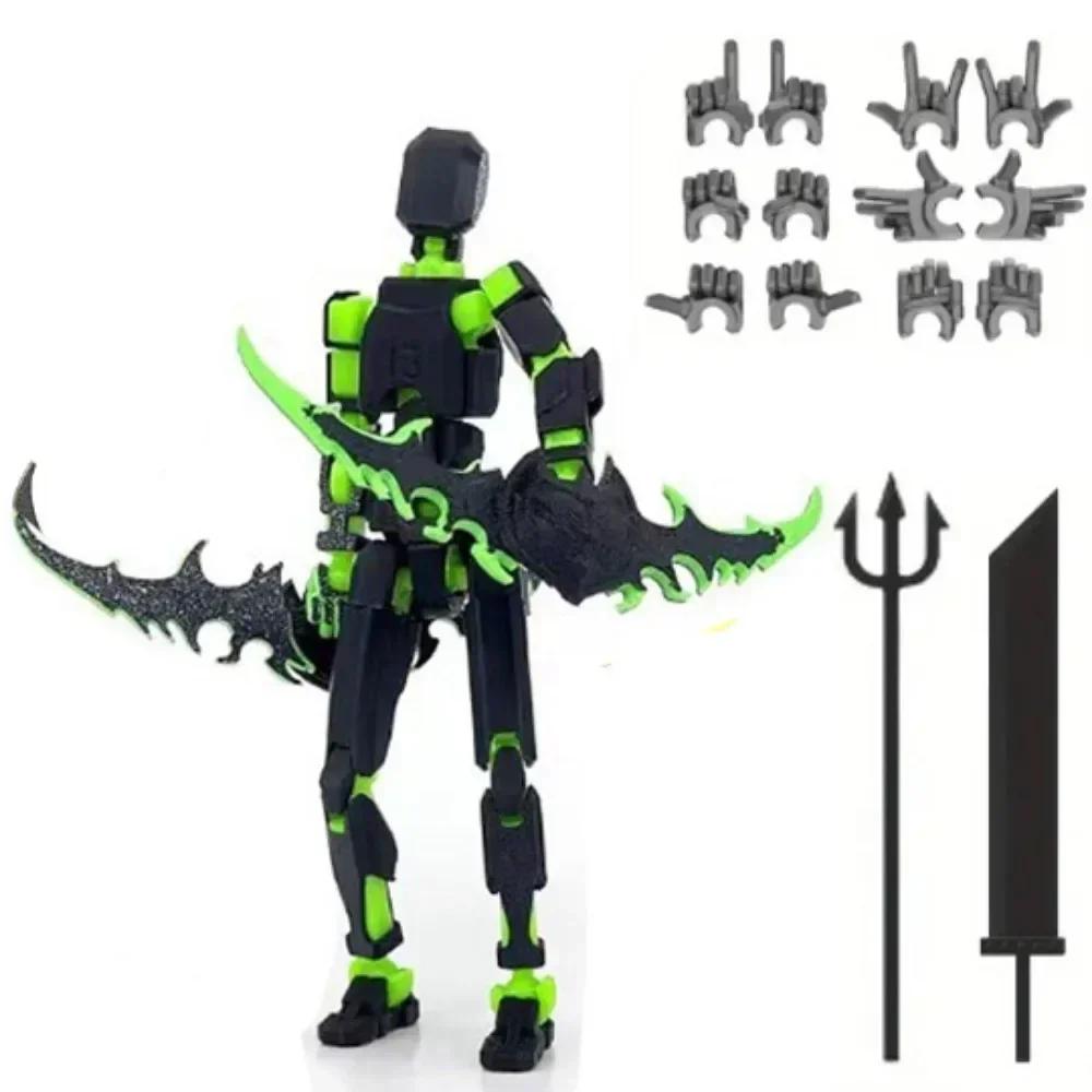 ABS Shapeshift Robot Robot Dummy Action Figures Desktop Decoration 3D Printed T13 Action Figure Model Multi-Jointed Movable