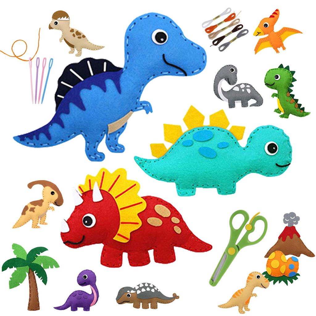 New DIY Sewing Animals Craft Kit Forest Creatures DIY Sewing Felt Plush Animals For Kids Beginners Sew Kids Art Christmas Gifts