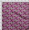 oneOone Cotton Poplin Fuschia Pink Fabric Geometric Mix Texture Fabric For Sewing Printed Craft Fabric By The Yard 42 Inch