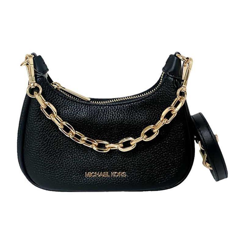 

Michael Kors MK Cora 27 Zipper Closure Leather Shoulder Crossbody Mini Bag Women Bags Black 35R3G4CC5L-BLACK Basic Set (Bag+Dust Bag)
