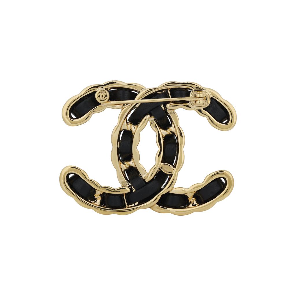Chanel 24K  Pattern Decoration Brooch Women accessories Black ABD838B17149NZ521
