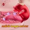 4 In 1 Adult Sex Toys Tongue Push Rose Vibrator Dildo with 10 Clitoral Licking and 10 Vibration Modes Sucking Clitoral Stimulator Female Couples Play