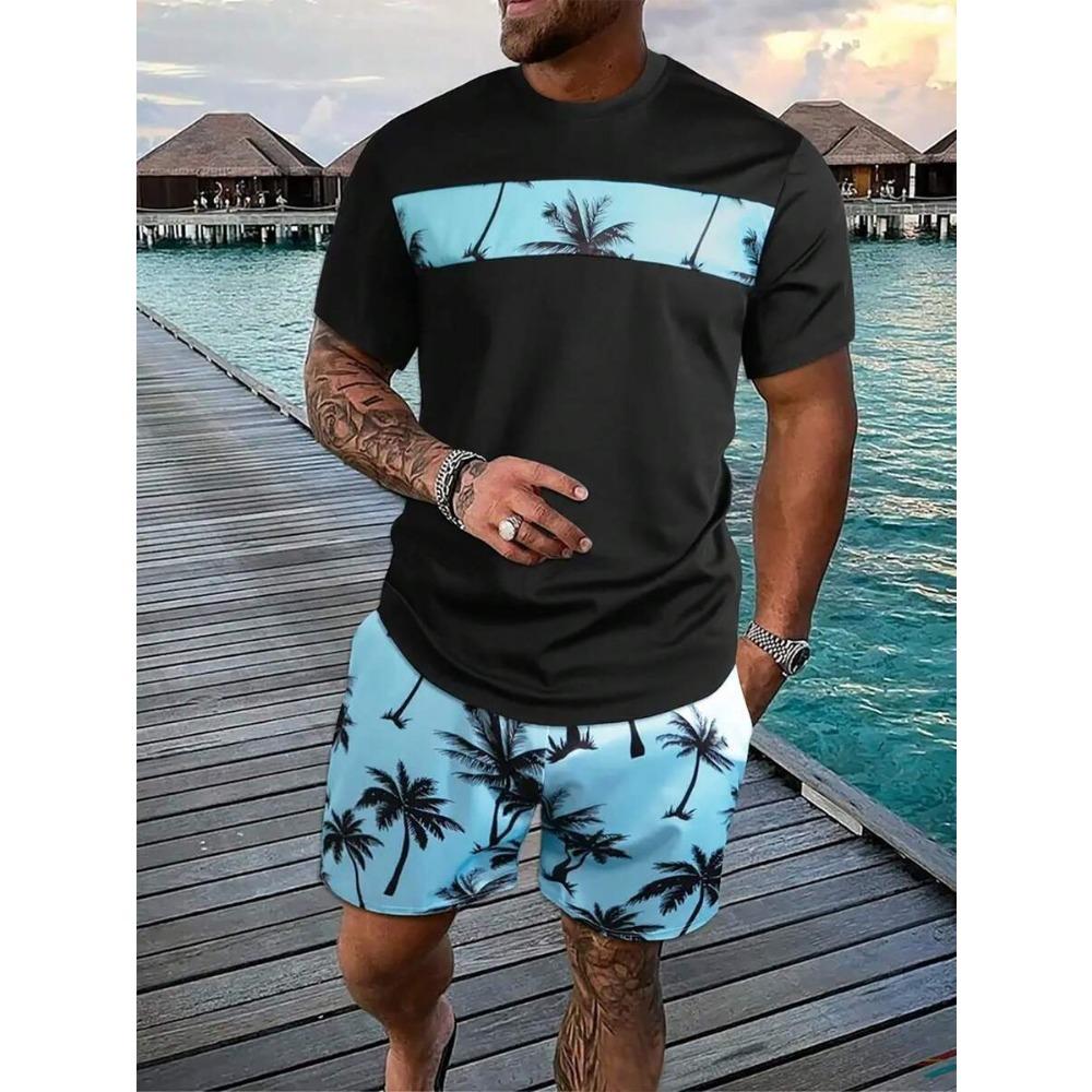 3D Digital Printed T-Shirt Teen Men s Short Sleeve Suit Versatile and Breathable S