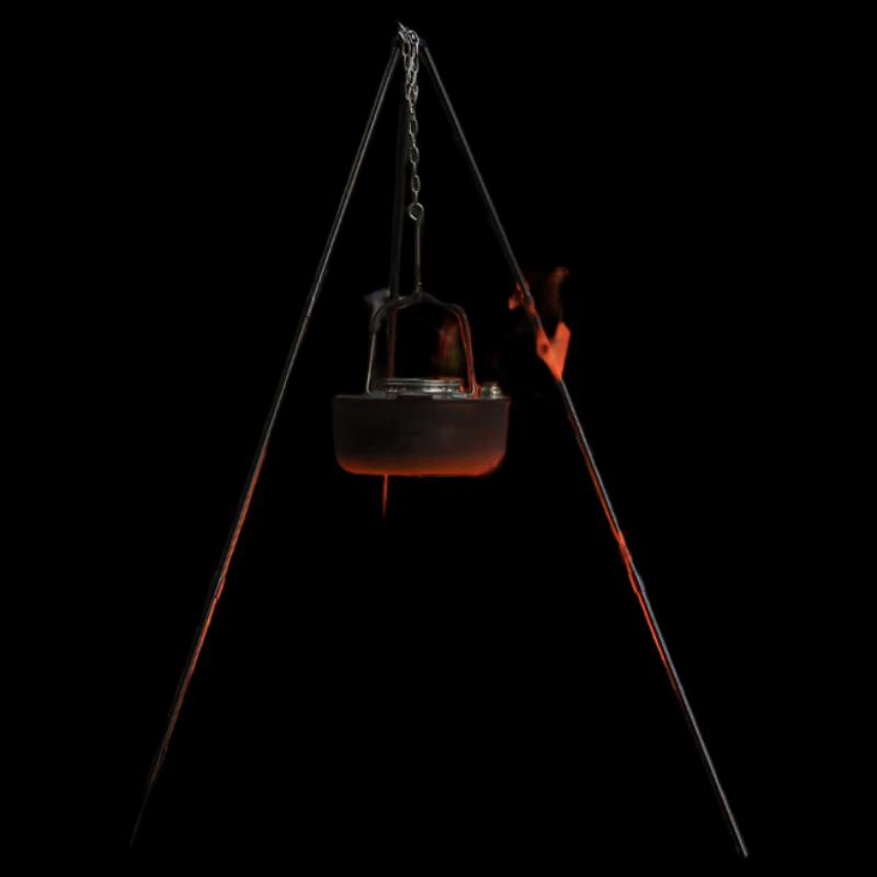 

ZISIZ Aluminum Alloy Camping Tripod Hanging Pot Stand 90cm
