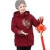 Hengyuanxiang Women's Fleece-Lined Hooded Winter Cotton Coat for Seniors