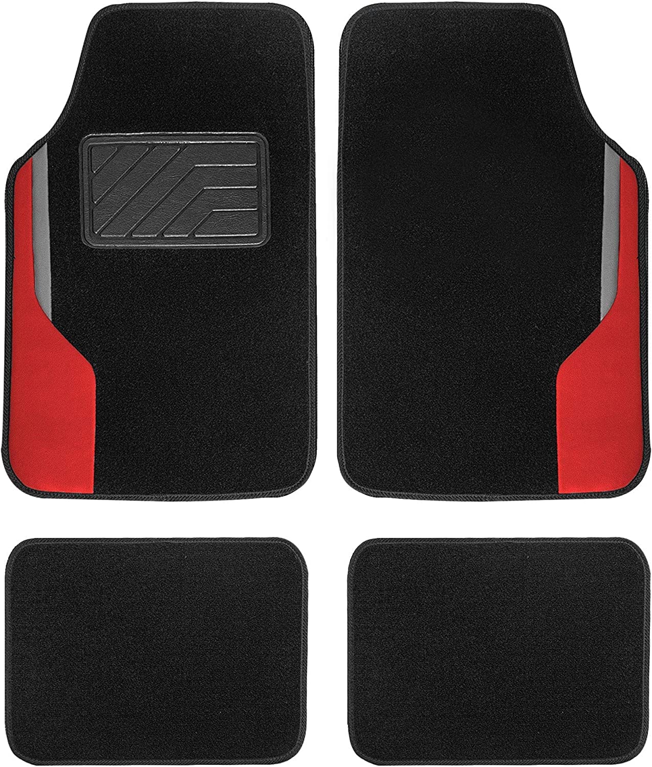 

FH Group Group Car Floor 67 x 33 x Universal Full Color Block Suitable for Japanese F14502RED (FH International) Mats, Red, Front 33-42cm, Rear