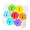 Weekly Medicine Organizer Plastic Portable Daily Capsules Container with 7 Individual Cases for Fish Oil Vitamins
