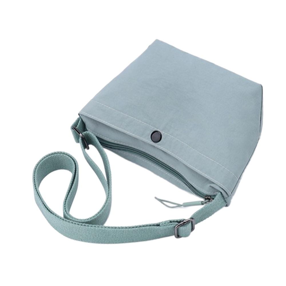 Solid Color Canvas Crossbody Bag Korean Style Single Shoulder Bag Casual Nylon Messenger Bag  Gift