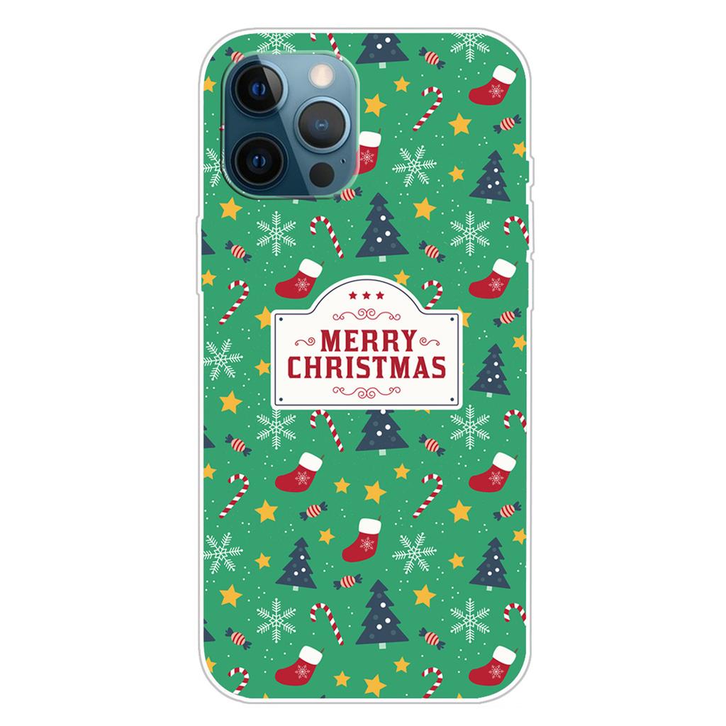 For iPhone 16 Pro Max Case Christmas Pattern Printing Soft TPU Phone Cover