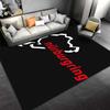 Nürburgring Racing Circuit Map Pattern Rug Suitable for Use As an Anti-slip Game Mat for Living Room and Bedroom Sofas