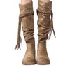 Tassel Knight Boots for Women 2026 Autumn New Collection Coarse Heel Over Knee Long Tube Boots Stacked Boots