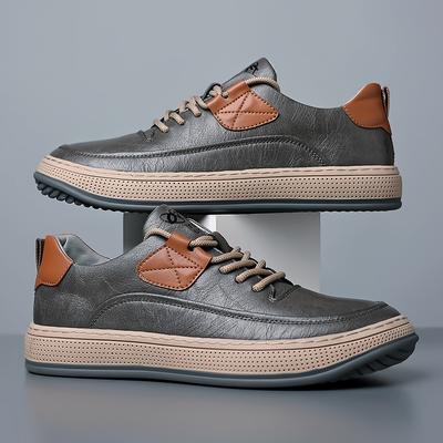 New 2025 Men's Shoes Luxury Brand Leather Casual Shoes High Quality Comfort Men Sneakers Breathable Skate Shoes Tenis Masculino