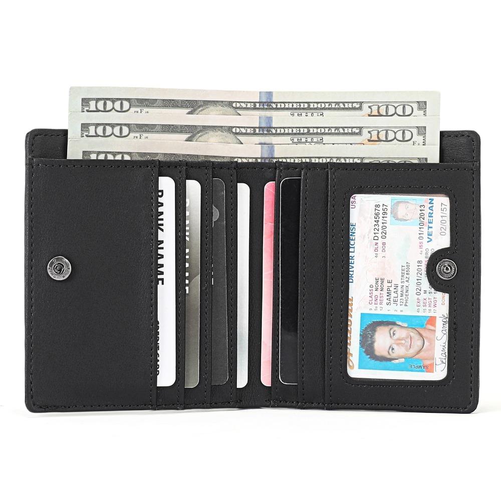 Japanese Style Carbon Fiber Leather Wallet for Men High-Quality Anti-Theft RFID Blocking Clutch PU Leather Coin Purse