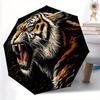 1pc Tiger Roar Automatic Folding Umbrella, Portable & Foldable Design with 8 Ribs, Casual Outdoor Accessory Yy250805155