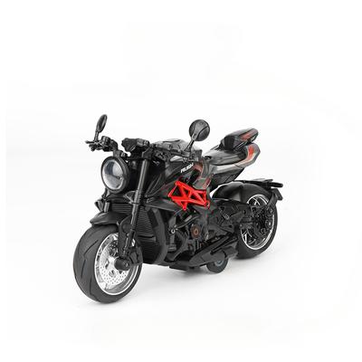 1/10 Metalowe motocykle zabawkowe zmierzone MV AGUSTA Motocykl Diecast Model ruchu z dźwiękiem i światłem hazardowym dla chłopców i dzieci