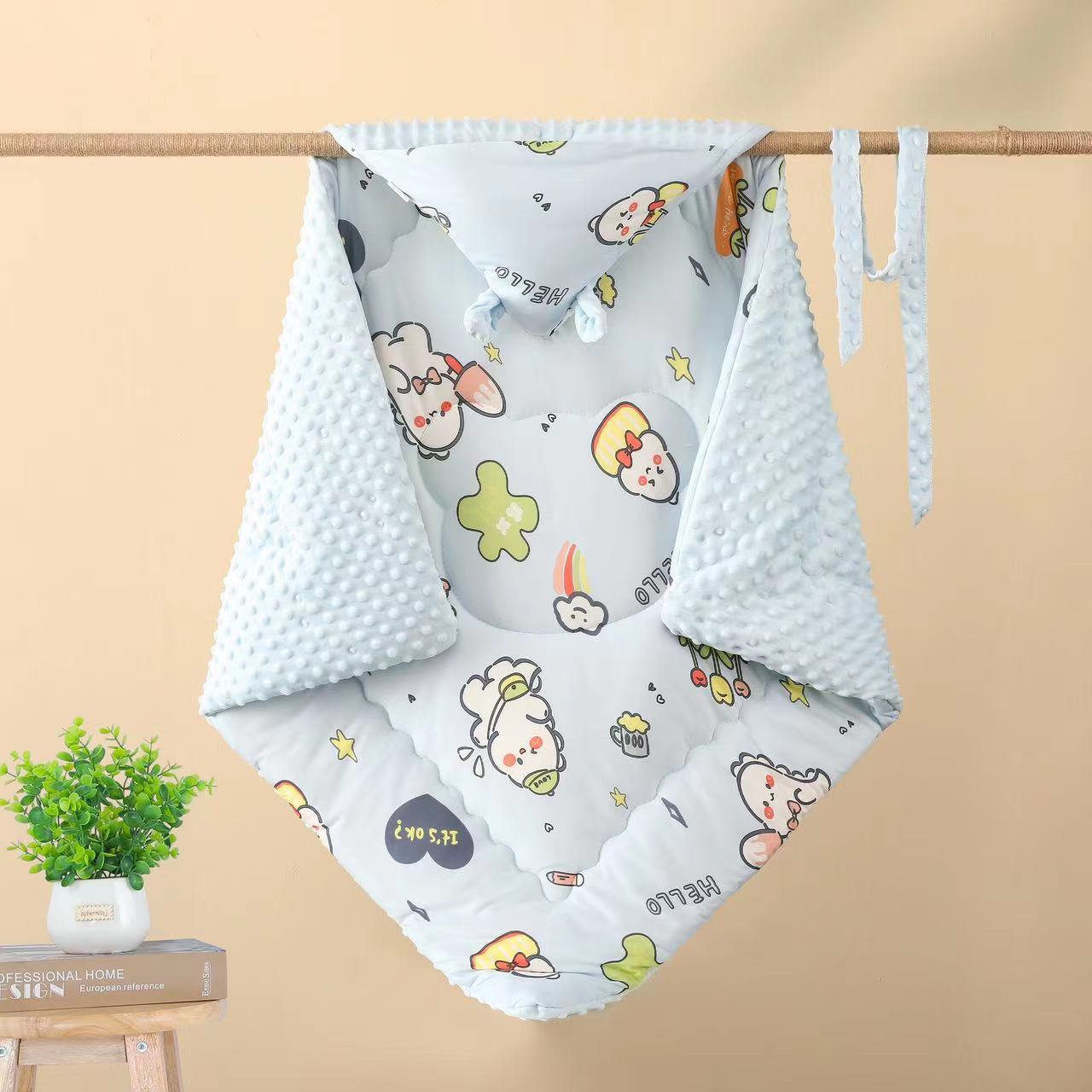 

Детское одеяло Новорожденный ребенок в родильном зале Шапочка Бархатное одеяло Принадлежности для новорожденных Одеяло Зимнее Утолщенное Детское одеяло