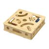 Cat Scratch Puzzle Box Interactive Enrichment Box Cat Nail File Self-Play Maze Box with Bell Balls Scratcher for Cats Hunting Mental Stimulation