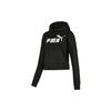 (WMNS) Elevated Essentials Cropped Fleece Hoodie 'Black' Women's 580153-01