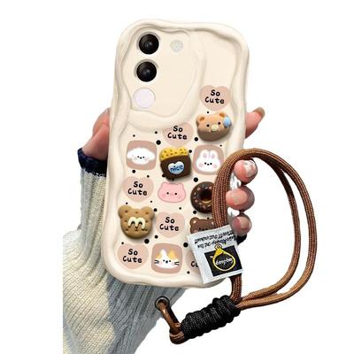 Aplicável À Capa de Celular Apple 15 IPhone14promax/13 Pingente de Urso Tridimensional de Silicone Xs/xr