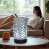 Ultrasonic Air Humidifier 100ml Timing Function Aroma Diffuser Hollowed-out Tree Humidifier Room Scent Diffuser with LED Lights