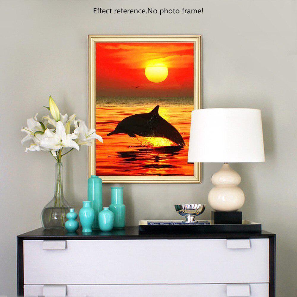 5D DIY Diamond Painting Full Round Animal Dolphin Embroidery Sale Rhinestone Picture