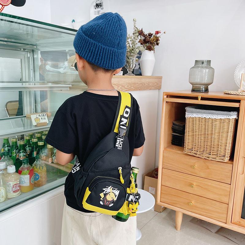 Trendy Cartoon Kids Crossbody Bag With Breathable Durable Canvas Material For Girls