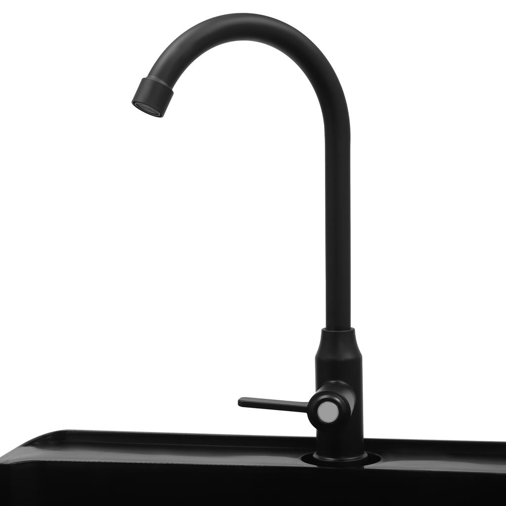 Freestanding Laundry Sink with Faucet, Large Deep Basin, 360° Swivel Tap, Quick Drain, for Utility Room, Garden, Pet Wash