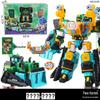 Xuan Card Fighter 2: Blue Lightning Thunder King Flame Dragon Transforming Robot Car Toy