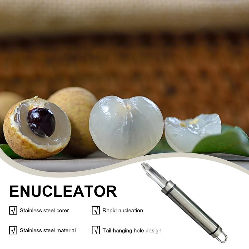 Kitchen Gadgets Corer Fruit Corer&Peeler Vegetable Core Remover Stainless Handheld Longan Corer For Lychee Cherry Cooking Tools