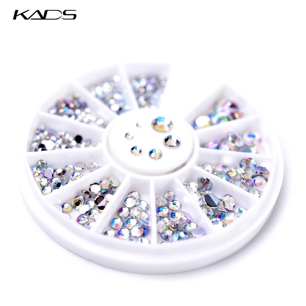 kads AB Round Nail Art Decorations Nail Art Rhinestones for Nails Accessories for Nail Decoration Rhinestone Supplies