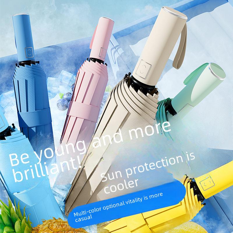 Men's Dual-Use Automatic Folding Umbrella: Windproof, Sun & Rain Protection, Customizable