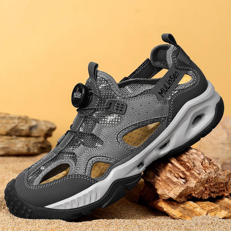 

Мужские повседневные кроссовки Hole Shoes Outdoor Casual Sandals Summer 44 серый