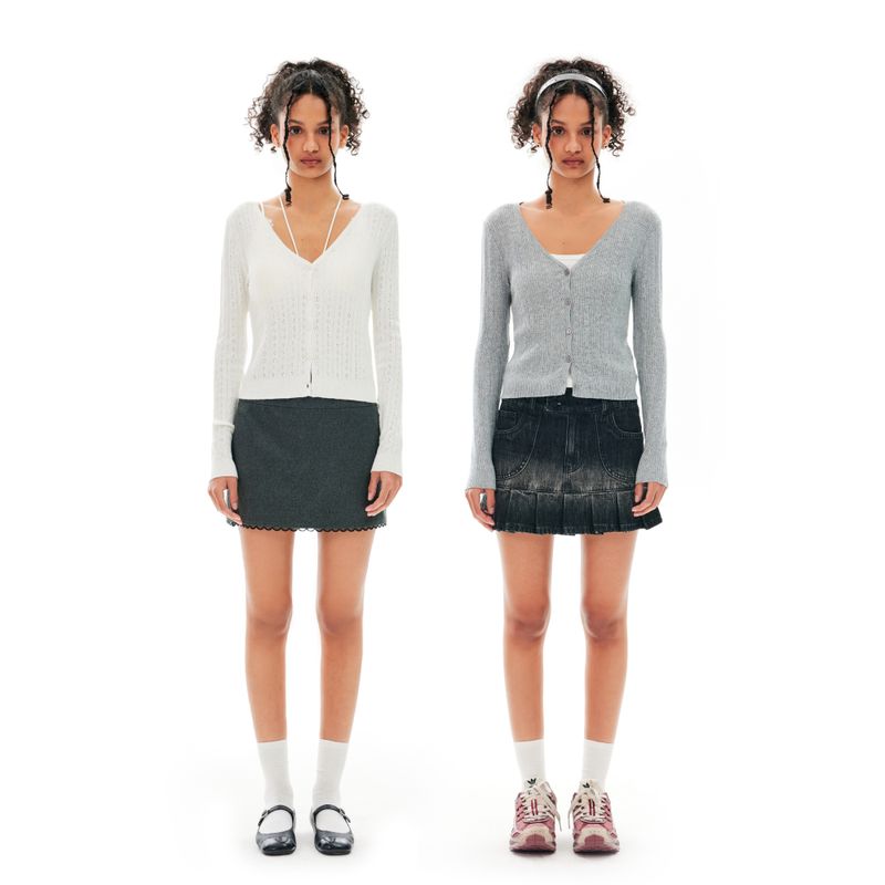 Yescci All-Matching Hollow Sunscreen Wool Shirt