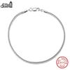 EFFIE QUEEN Trendy 925 Sterling Silver 1.8mm Fox Tail Chain Bracelet Gift Dainty DIY Unisex Fox-tail Bracelet Bangle Chain SB224